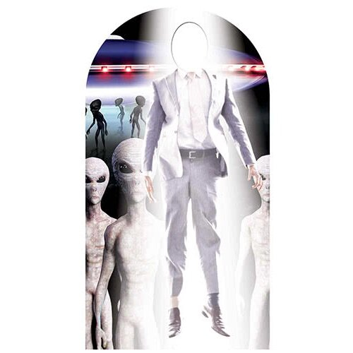 Alien Abduction Stand In Lifesize Cardboard Cutout 174cm