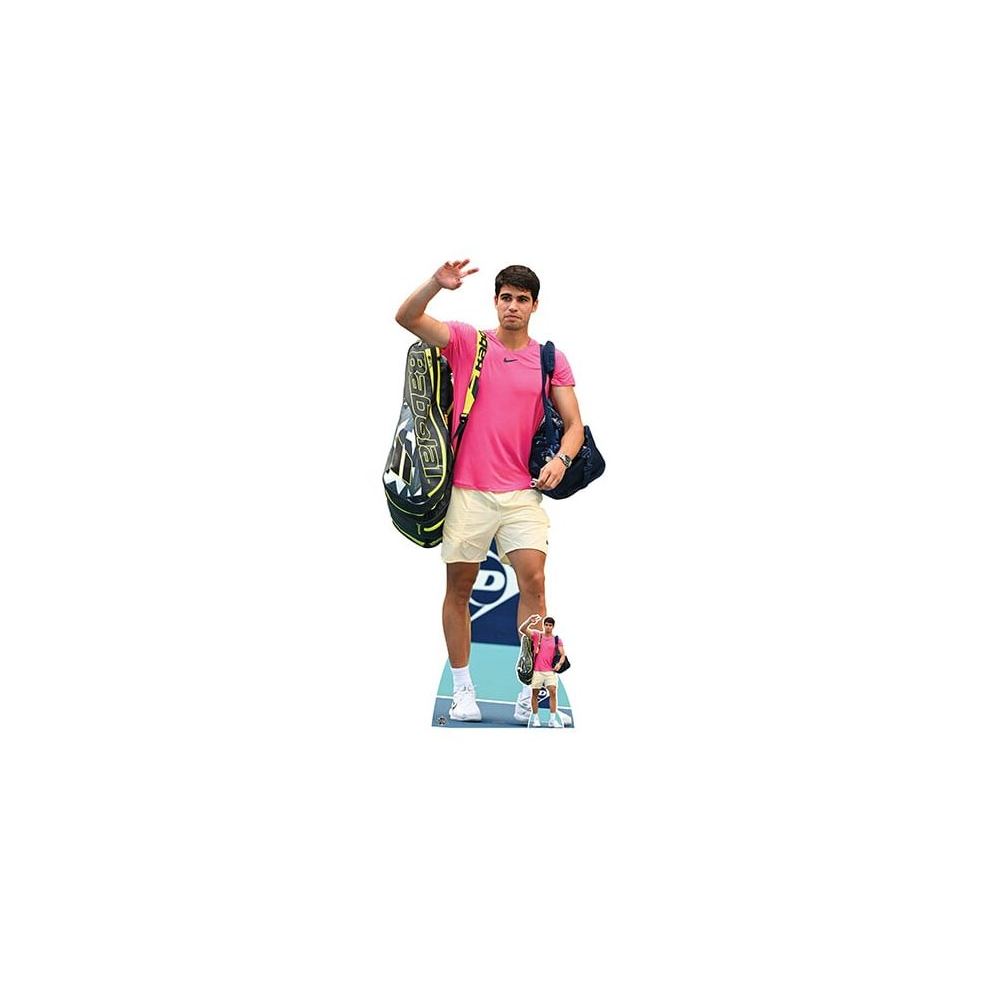 Star Cutouts Carlos Alcaraz Shirt Lifesize Cardboard Cutout 185Cm Pink
