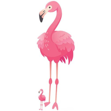 Pink Flamingo Lifesize Cardboard Cutout 150cm