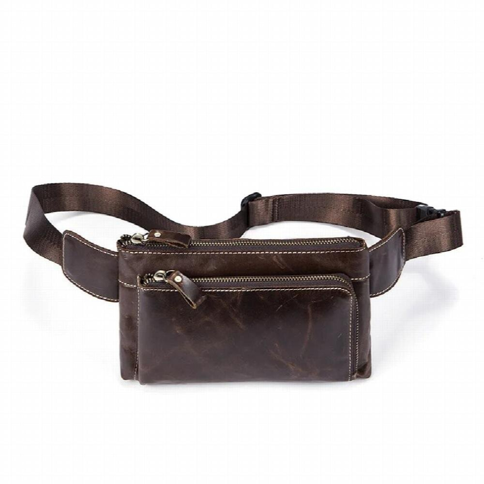 Weduoduo Men Waist Bag Leather Men Bag Phone Case Cover Travel Money Belt Bag Leather Waist Pack Fanny Pack Waists Pouch-image-OPC-PCXG7XG-NEW