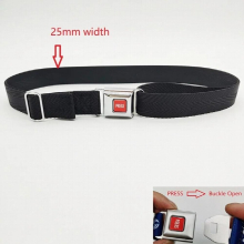 Car Safety SeatBelt Buckle Kid Belt Children Easy Belts for Boys Adjustable Canvas Waist Straps for Man Jeans