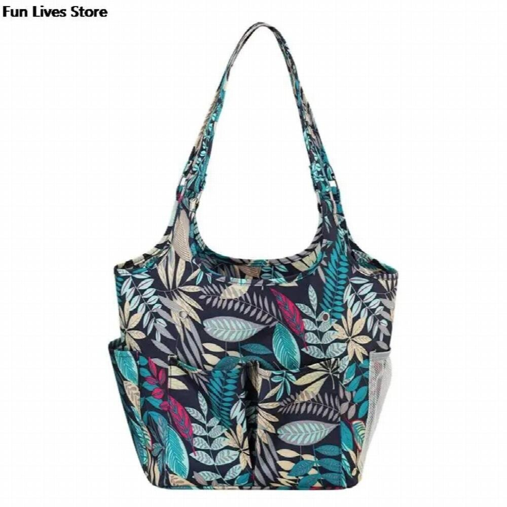 Multicoloured Leaves Printing Storage Bags Large Capacity Cosmetic Bag Women Organizer Shoulder Totes Multifunction Makeup Organizers Handbags
