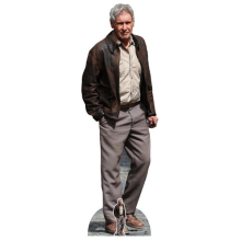 Harrison Ford Beige Shirt & Brown Leather Jacket Lifesize Cardboard Cutout 186cm