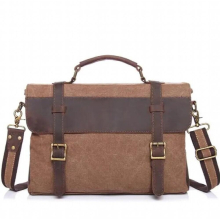 08251817 bag mens canvas vintage briefcase tote shoulder bag