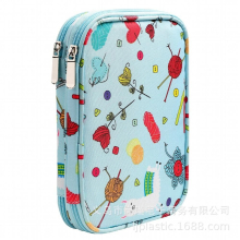 Knitting Needles Case Travel Pouch Orgnizer Storage Bag for Circular Knitting Needles Crochet Hooks Sewing Accessories Kit Bag
