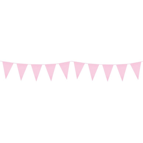 Light Pink Plastic Pennant Bunting 10m