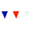 Red, White & Blue Plastic Pennant Bunting 80m (10 x 8m) 1