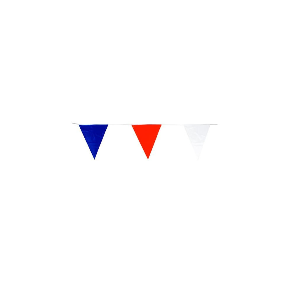 Gem Imports Red, White & Blue Plastic Pennant Bunting 80M (10 X 8M)