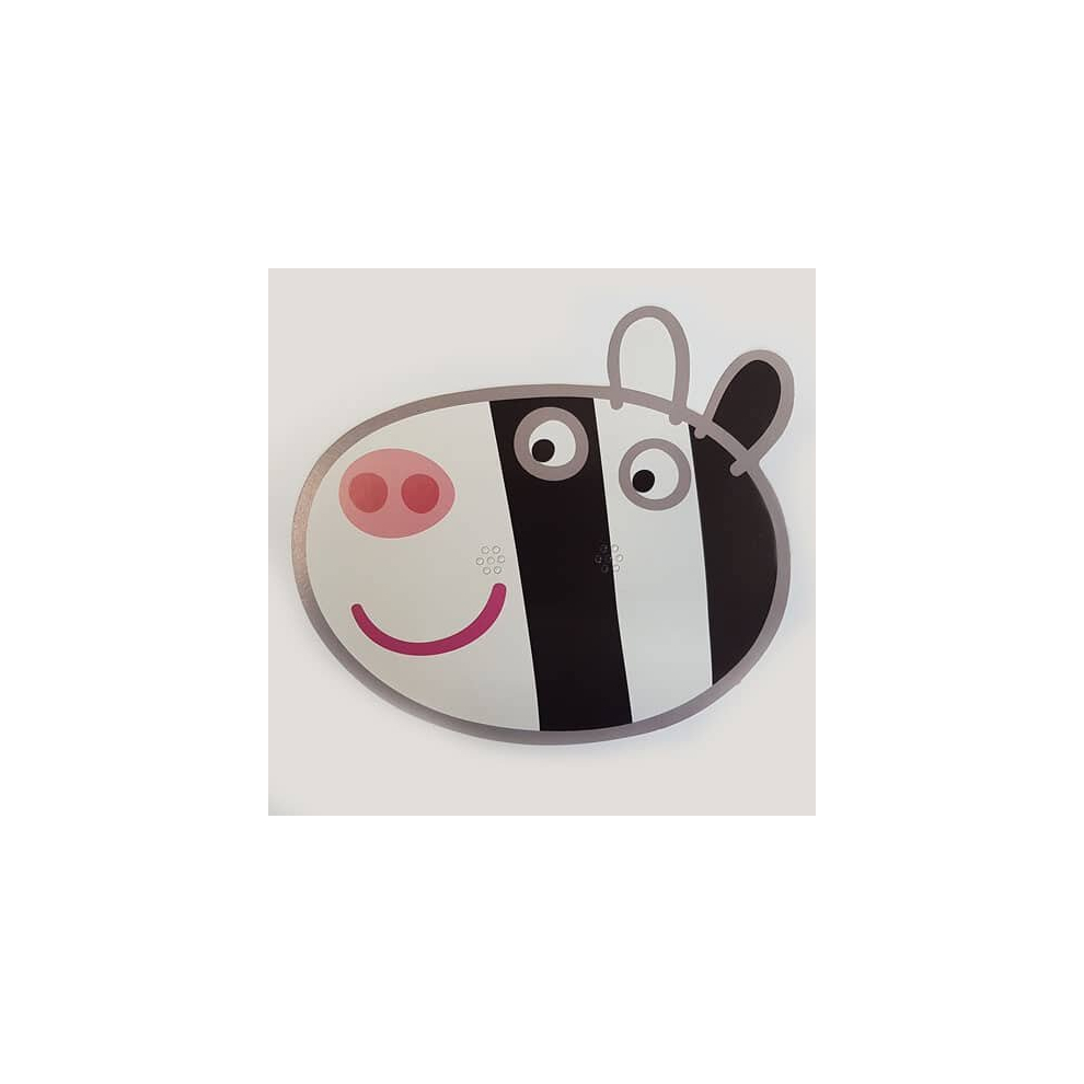 Star Cutouts Unisex Peppa Pig Zoe Zebra Cardboard Face Mask