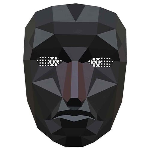 Squid Game Inspired Polygon Cardboard Face Mask