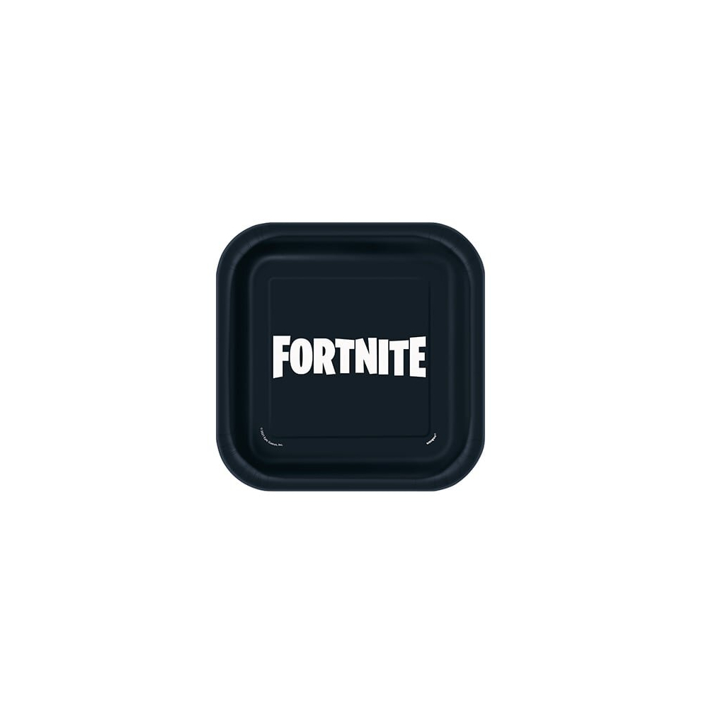 Fortnite Party Square Paper Plates 18cm - Pack of 8