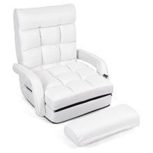 Folding Lazy Sofa Lounger Floor Gaming Armchair Adjustable Recliner