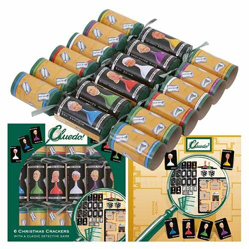 Hasbro Cluedo Game Christmas Crackers - Pack of 6