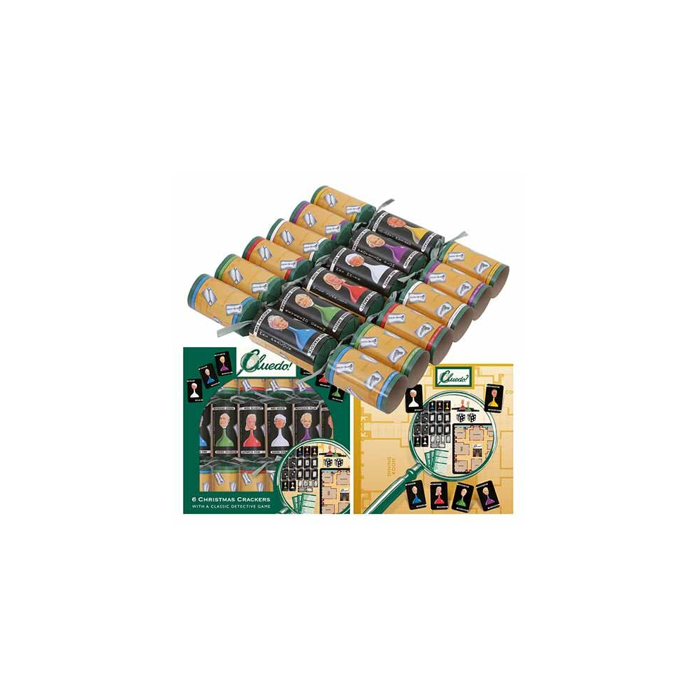 Anker Int / Design Group Hasbro Cluedo Game Christmas Crackers - Pack Of 6