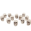 Skulls Halloween Plastic Props Decorations - Pack of 12 1