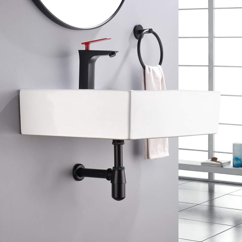 NES Home Modern Basin Sink Bottle Trap Waste Basin Sink Pipe Matte Black 2