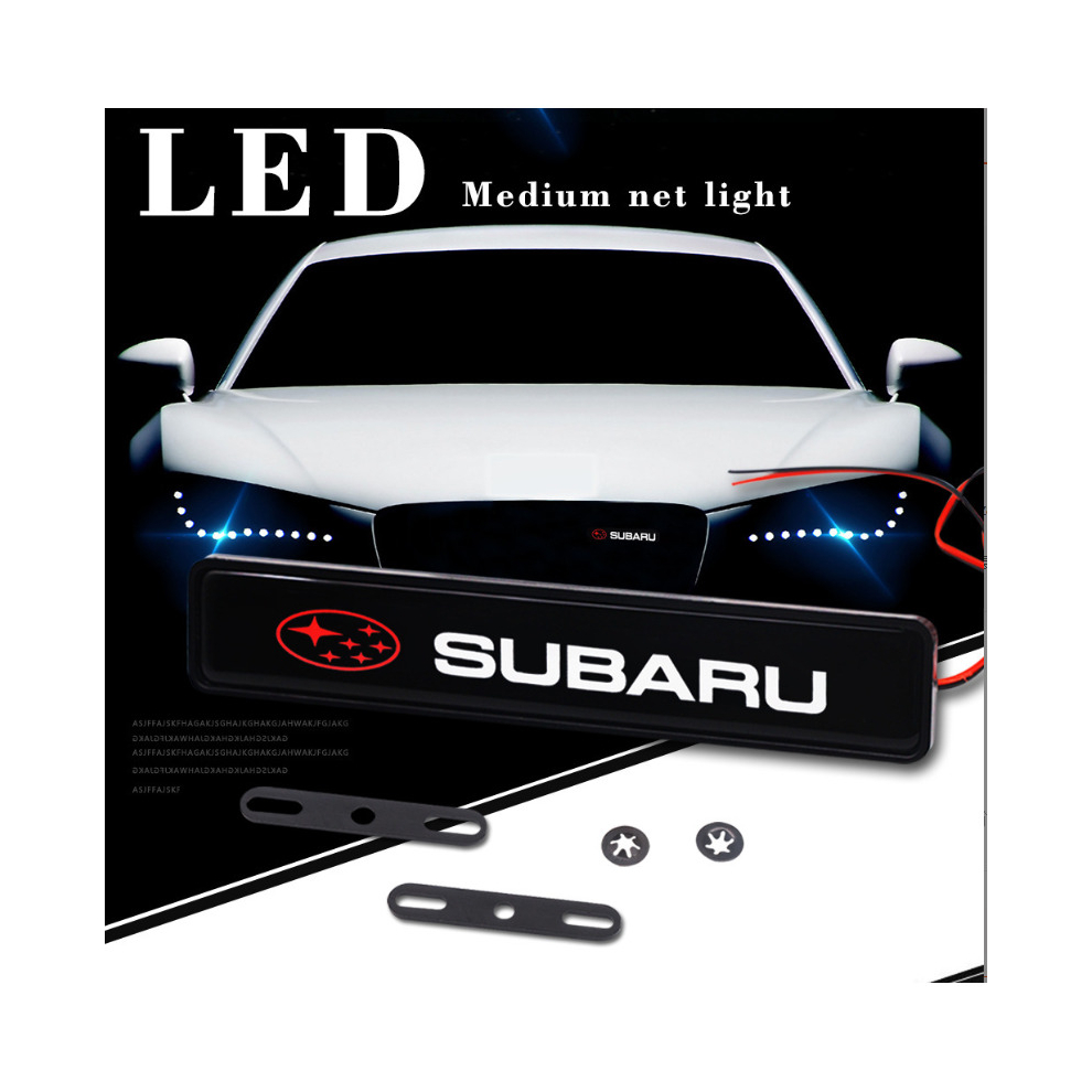 Newjass Illuminated Star Led Light Front Grille Badge Emblem Decal For Subaru