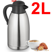 2 Litre Stainless Steel Vacuum Hot Cold Tea Coffee Insulated Dispenser Air Pot Kettle Flask