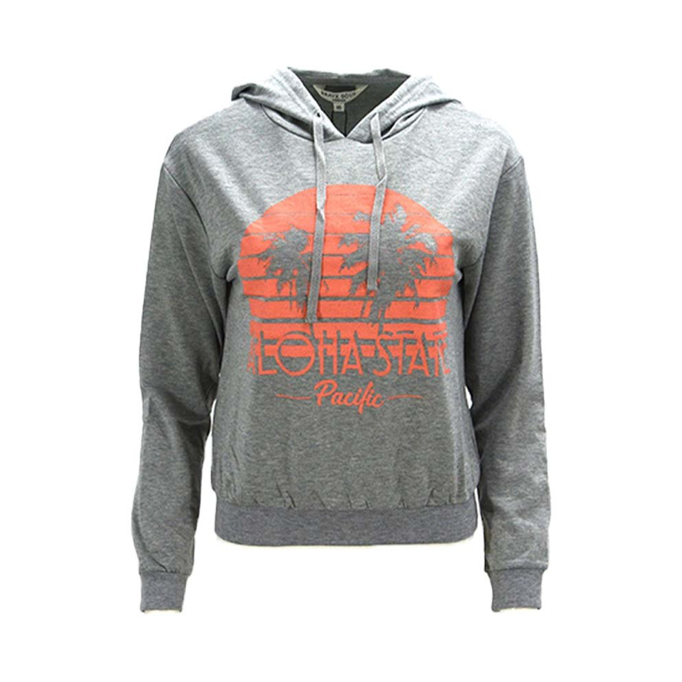 (Grey Marl, M) BRAVE SOUL Womens Pullover Hoodie Sweat