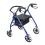 (Black & Blue) Rollator Mobility Walker Disability Aid Walking 4 Wheels with Seat 1