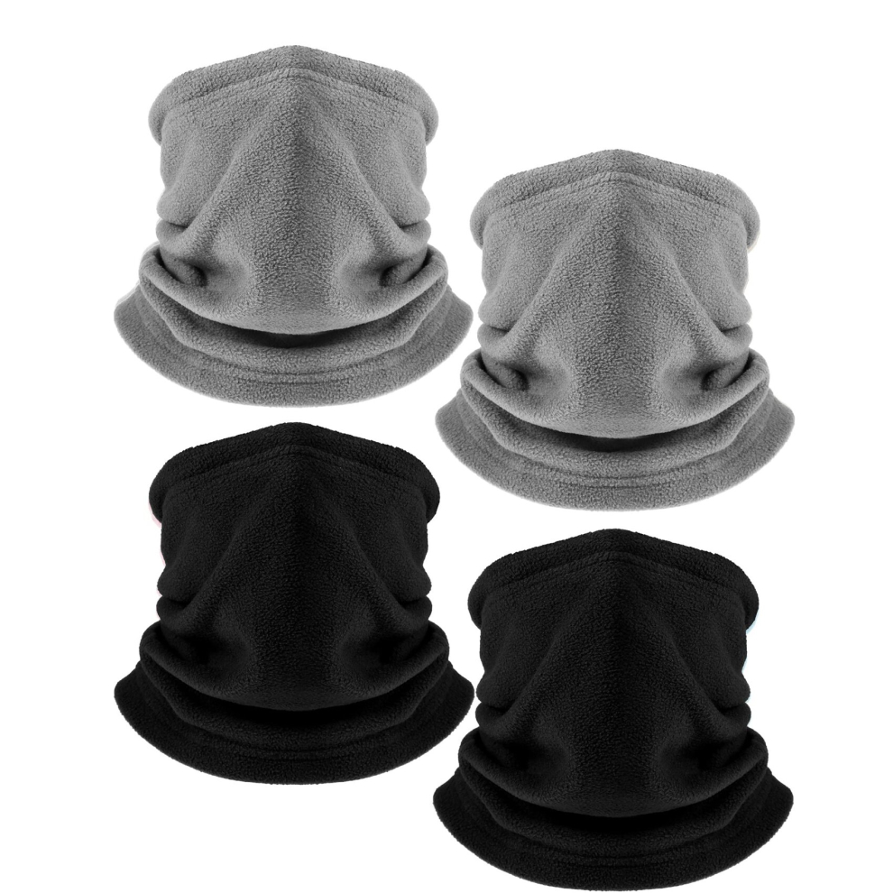 4 Pieces Winter Fleece Neck Warmer Gaiter Thick Thermal Windproof Ski Neck Gaiter Balaclava 9026914334100