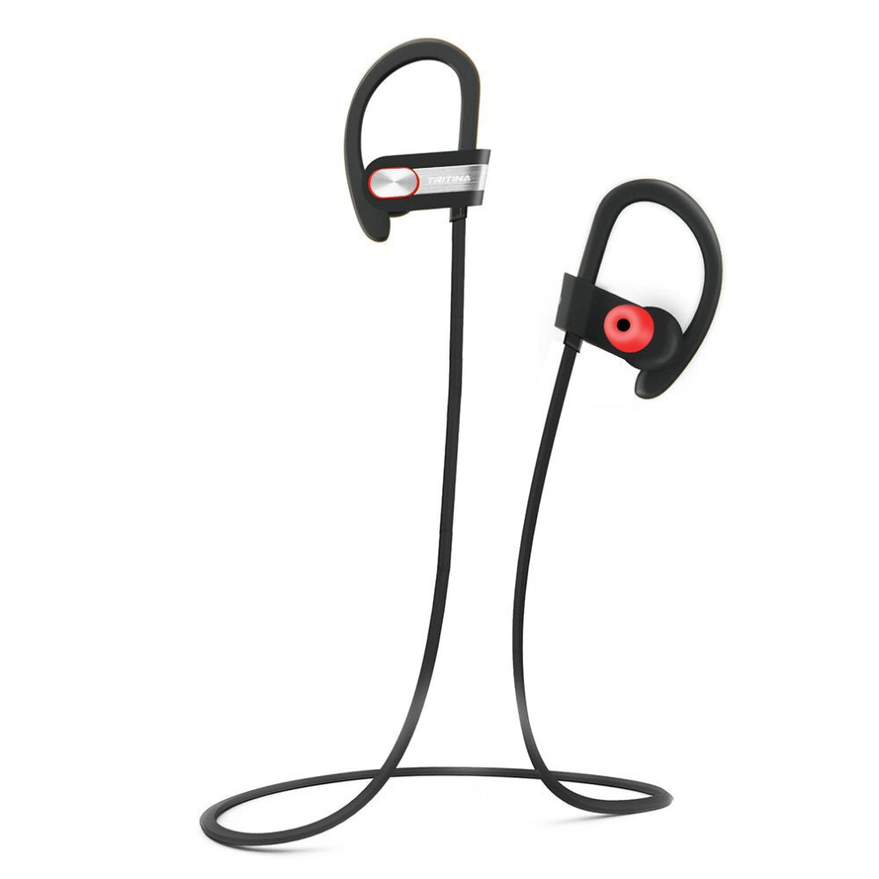 (Black With Silver) Sports Bluetooth Earphone Built-In Microphone,Sweatproof Stereo Sound For Running,Jogging Black,Silver 9495687990699