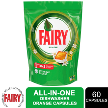 FAIRY TODO EN 1 NARANJA lavavajillas 60 cápsulas