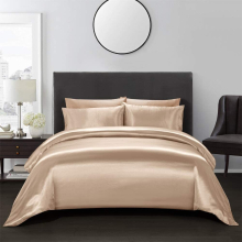 (yellow, D200*200cm) Satin Simulation Silk 3 Piece Duvet Cover Set