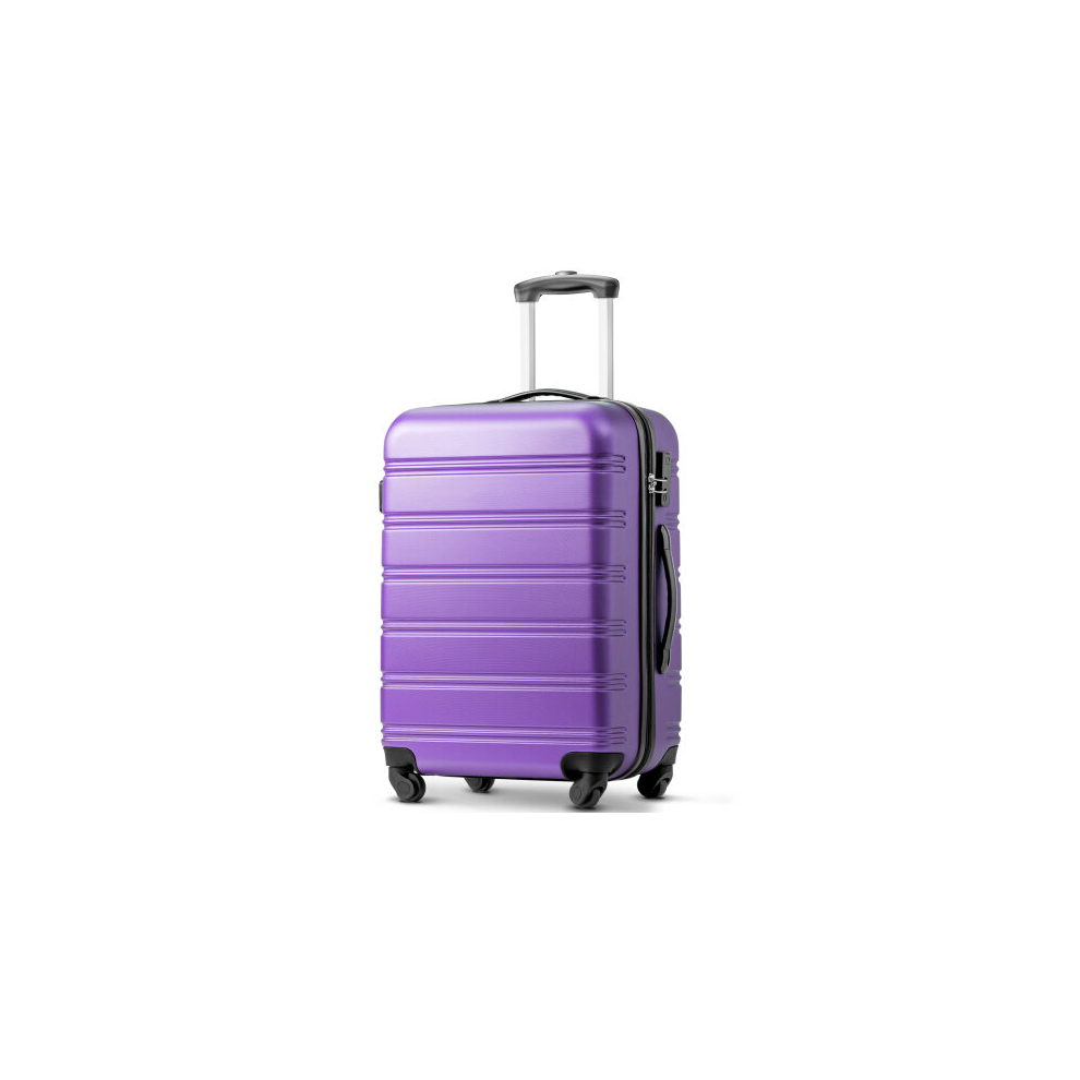 (Purple) ABS Hard shell Travel Trolley 4 wheel Suitcase,28"