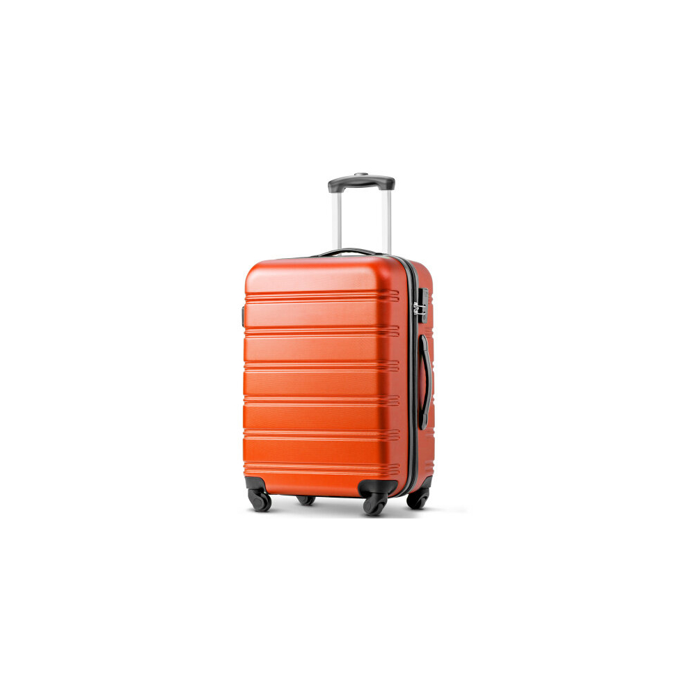 (Orange) ABS Hard shell Travel Trolley 4 wheel Suitcase,28"