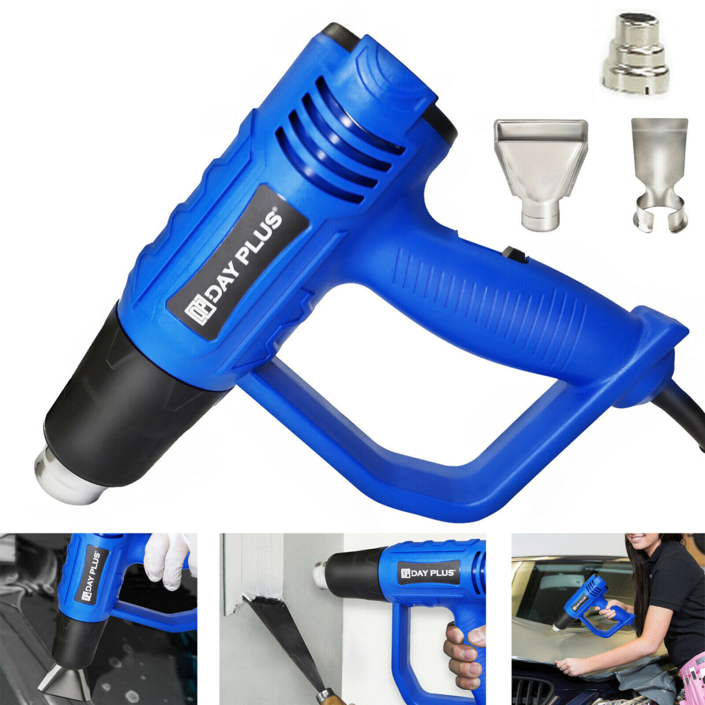 Electric Hot Air Gun with Dual Heat Setting 4 Nozzles Ideal for Stripping Paints, Soldering Pipes, Shrinking PVC
