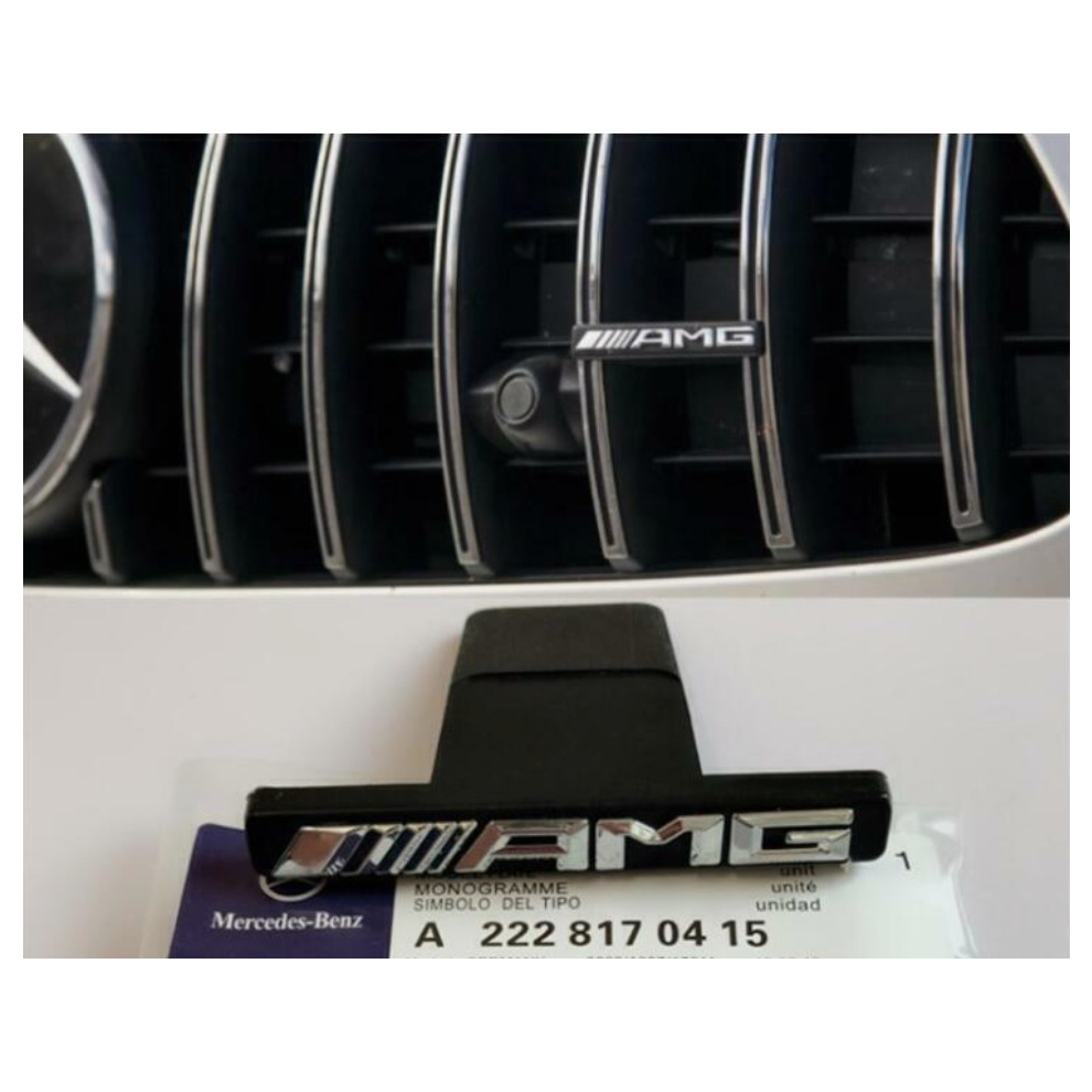 Newjass Front Vertical Strip General Grill Decal Emblem Badge For Mercedes Benz Amg