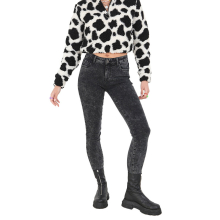 (UK 8) BRAVE SOUL MARBLE Womens Denim Jeans Slim Fit Skinny Leg