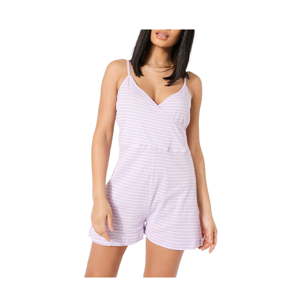 (Lilac, L) BRAVE SOUL Womens Jumpsuit Shorts Playsuit Dress