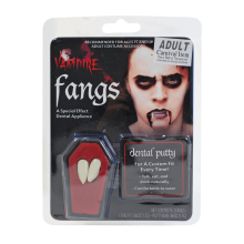 New Vampire Fangs Caps With dental Putty Halloween Fancy Dress Costume Teeth