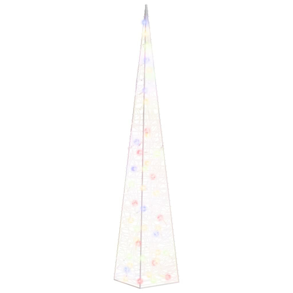 vidaXL Acrylic Decorative LED Light Cone Multicolour Holiday Ornament