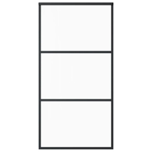 vidaXL Sliding Door Barn Door Sliding Door Panel ESG Glass and Aluminium Black