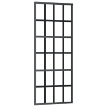 vidaXL Sliding Door Barn Door Sliding Door Panel ESG Glass and Aluminium Black