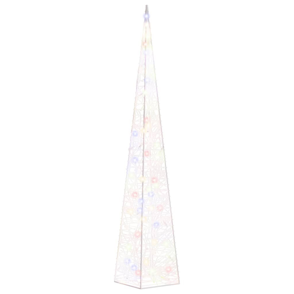 vidaXL Acrylic Decorative LED Light Cone Multicolour Holiday Ornament