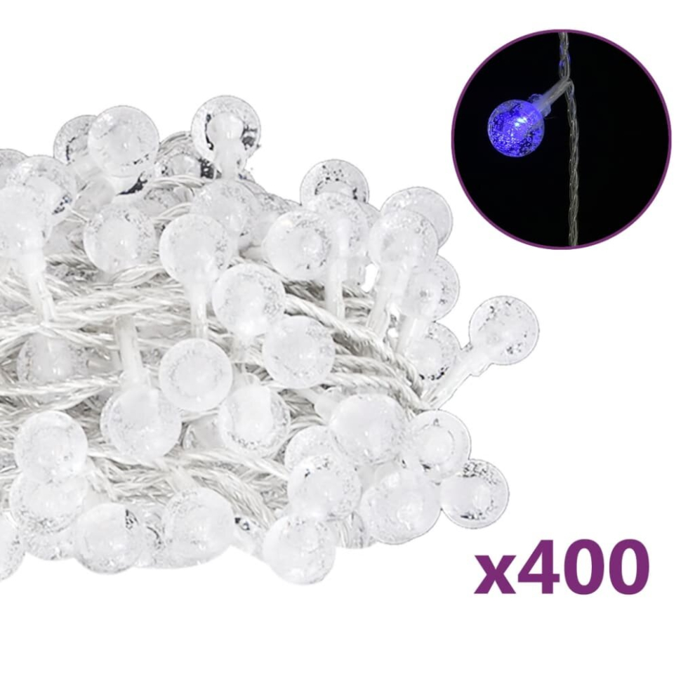 vidaXL Globe Fairy String Lights 40m 400 LED Blue Xmas Decorative Light Set