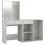 VidaXL vidaXL LED Dressing Table with Cabinet Concrete Grey Engineered Wood Mirrored 1