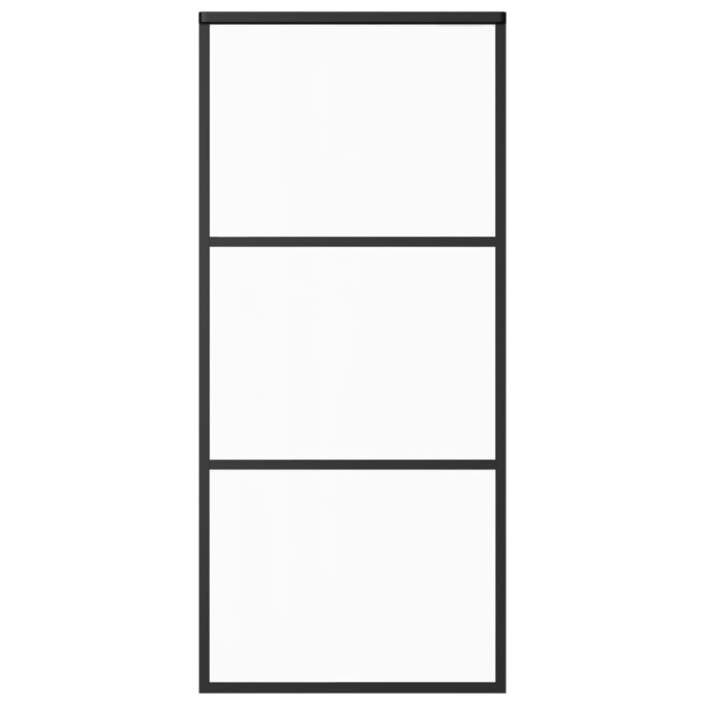 Vidaxl Sliding Door Barn Door Sliding Door Panel Esg Glass And Aluminium Black