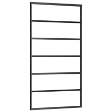 vidaXL Sliding Door Barn Door Sliding Door Panel ESG Glass and Aluminium Black