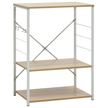 vidaXL mikrobølgeovnsskab hvid og eg 60 x 39,6 x 79,5 cm