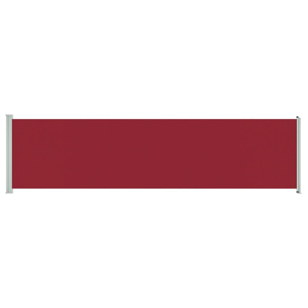 Vidaxl Patio Retractable Side Awning 600X160 Cm Red Garden Privacy Sunshade