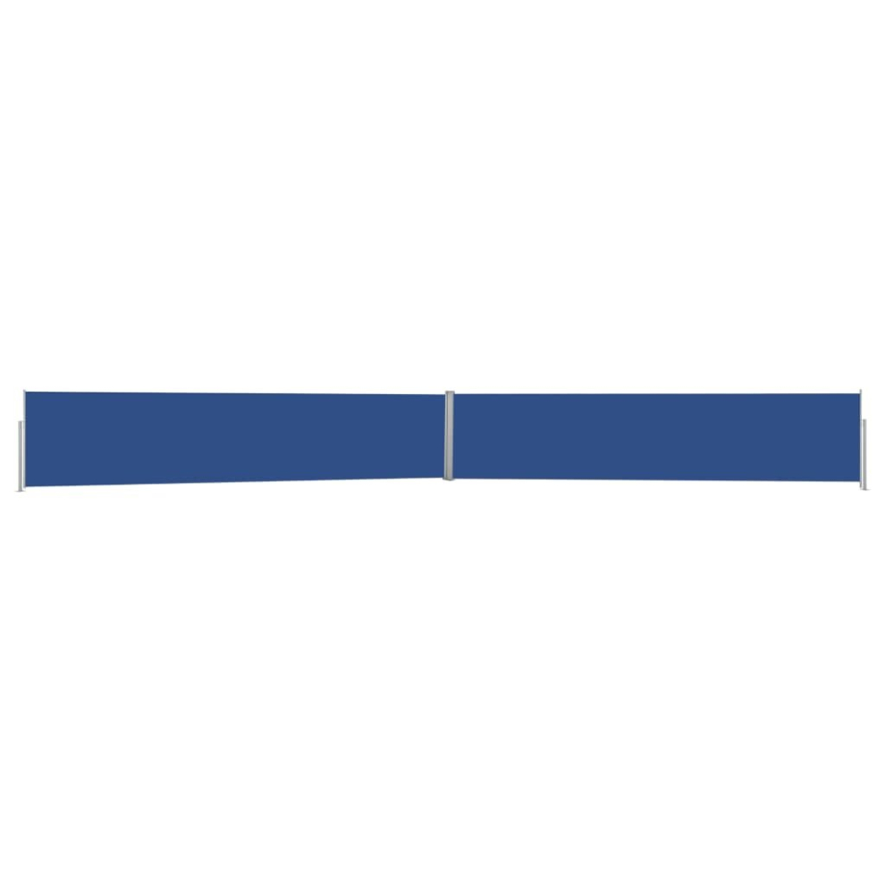 Vidaxl Patio Retractable Side Awning 140X1200 Cm Blue Garden Privacy Screen