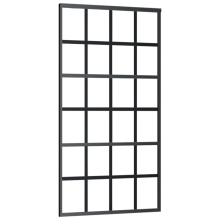 vidaXL Sliding Door Barn Door Sliding Door Panel ESG Glass and Aluminium Black