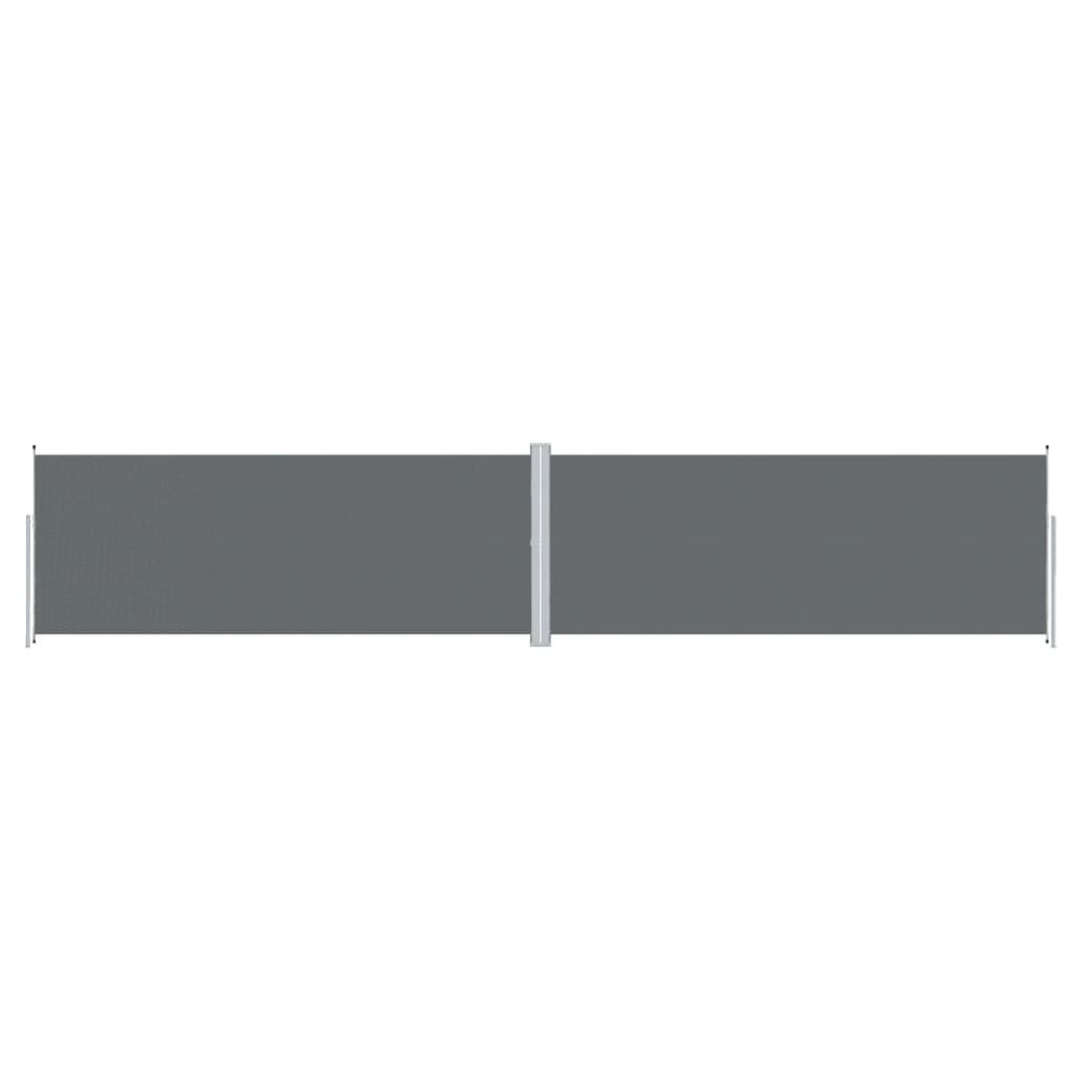 Vidaxl (Anthracite, 200 X 1000 Cm) Retractable Side Awning Balcony Windscreen Patio Sun Protection Screen