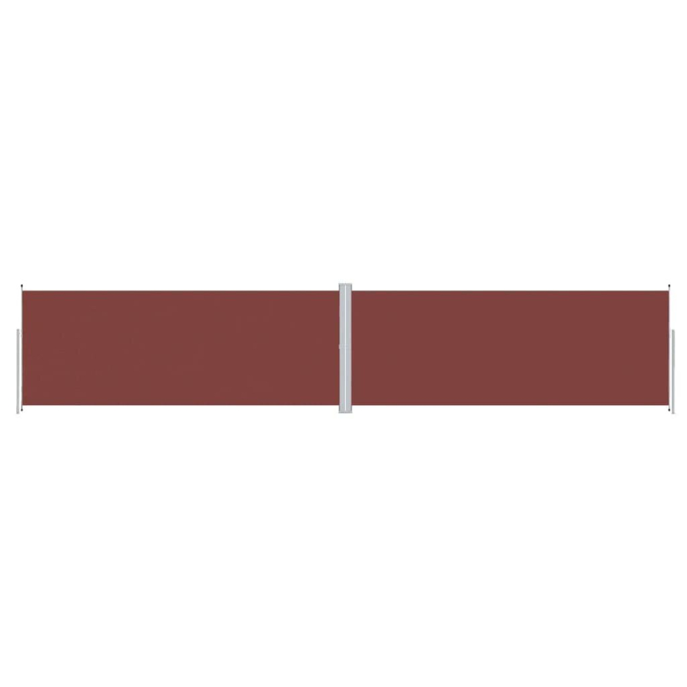 Vidaxl (Brown, 200 X 1000 Cm) Retractable Side Awning Balcony Windscreen Patio Sun Protection Screen