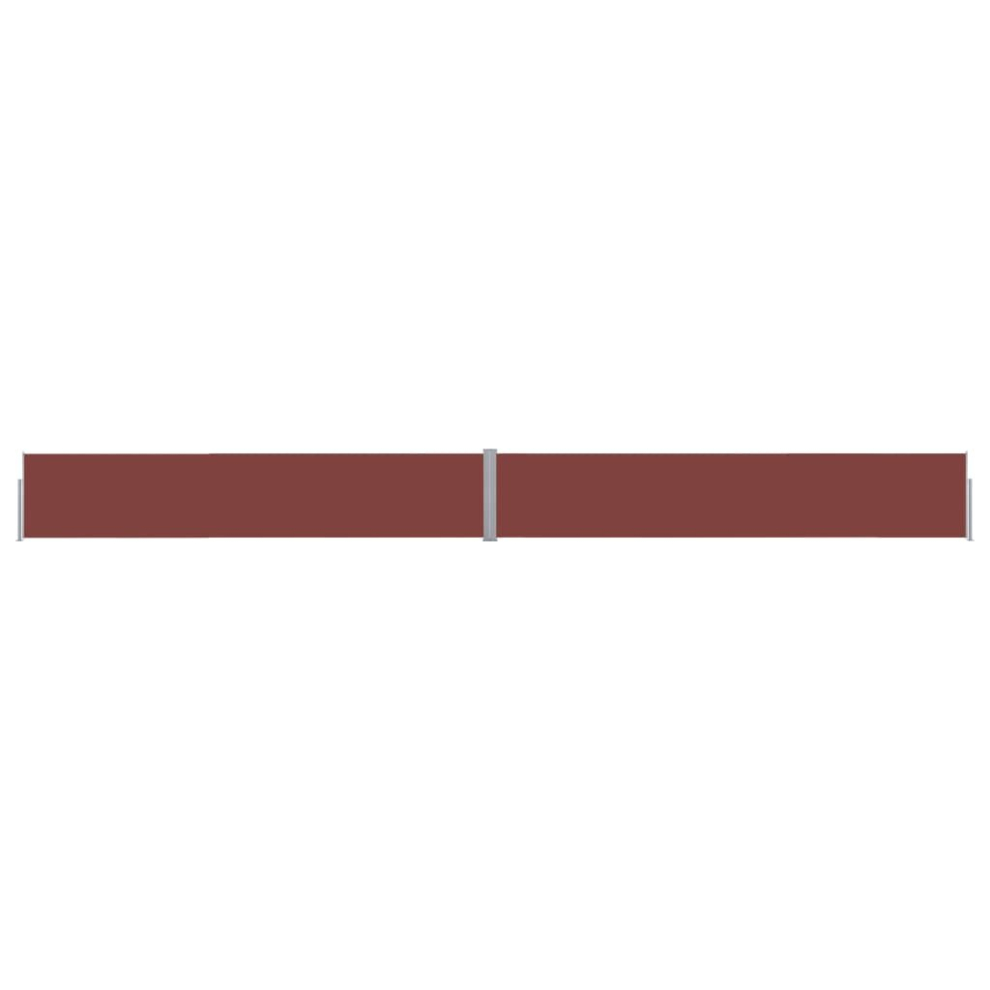 Vidaxl Patio Retractable Side Awning 140X1200 Cm Brown Garden Privacy Screen